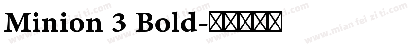Minion 3 Bold字体转换